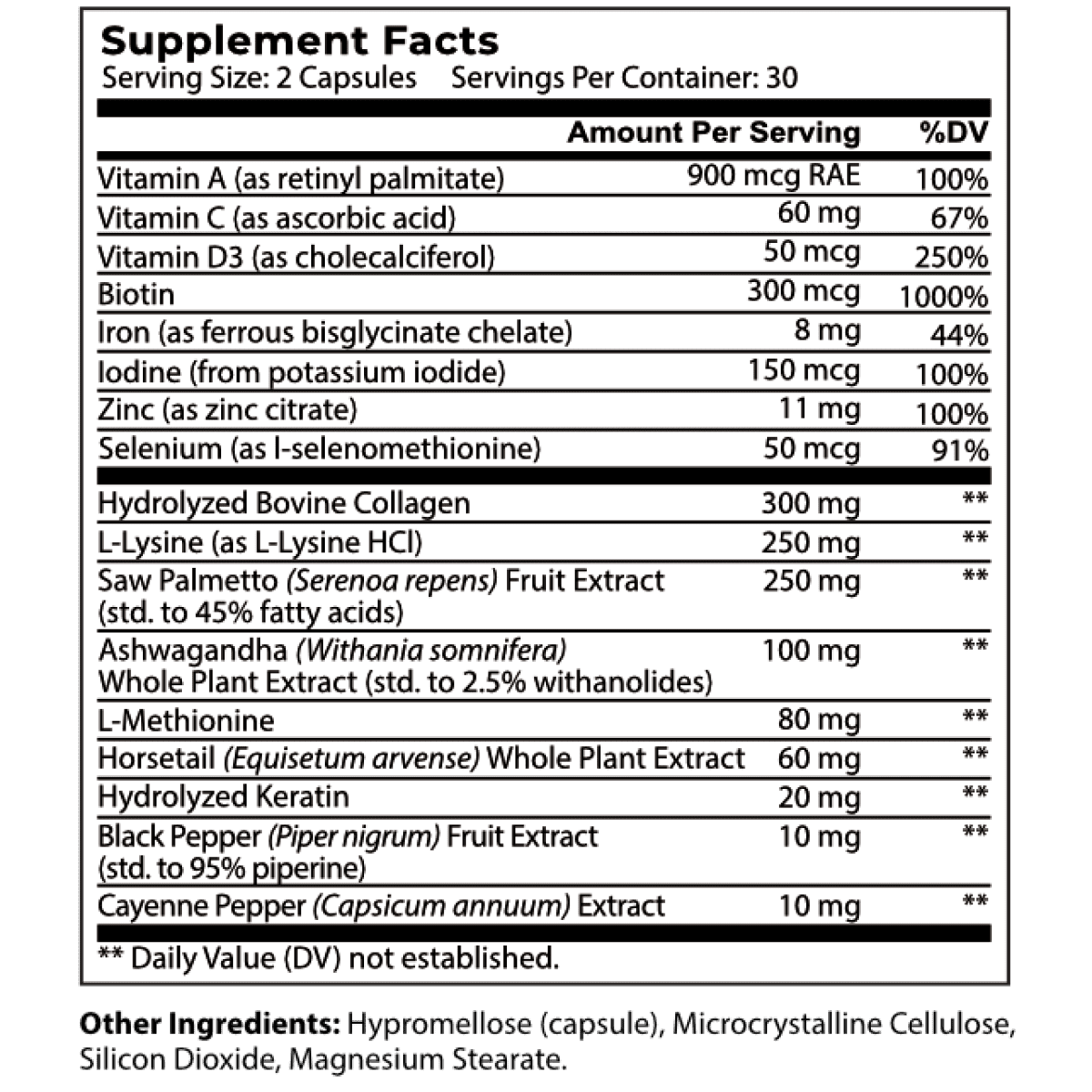 supplement facts